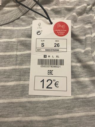 Camiseta premamá rayas S