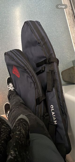 Funda Viaje Surf 7' Negra y Naranja