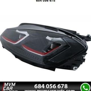 Faros delanteros Red edition Led para VW Golf 7.5