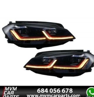 Faros delanteros Red edition Led para VW Golf 7.5