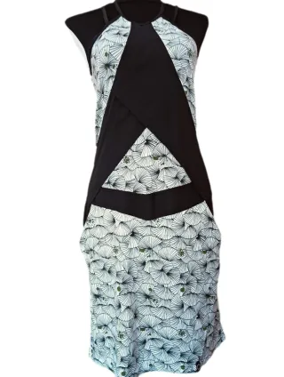 Vestido estampado blanco y negro