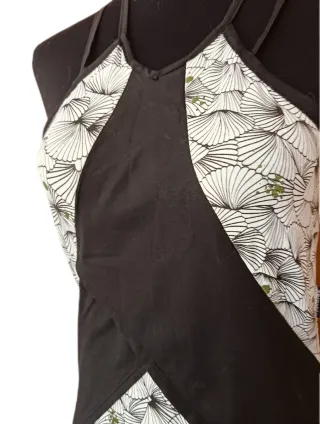 Vestido estampado blanco y negro