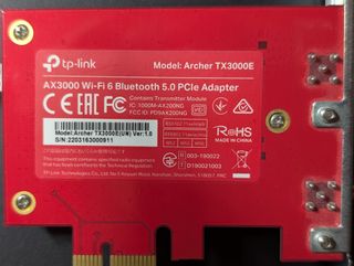 Tarjeta de red TP-Link Archer TX3000E WiFi 6