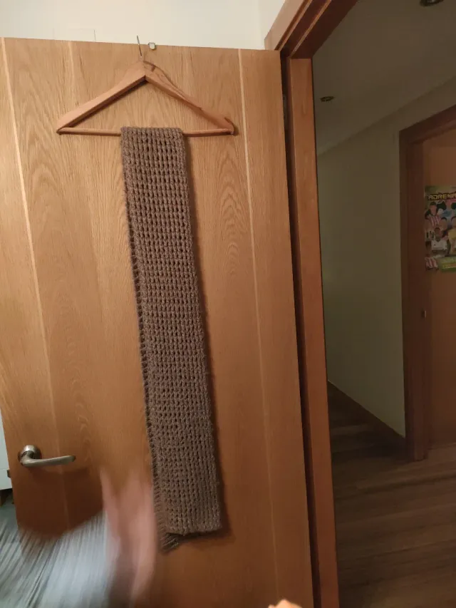 Bufanda tejida marrón