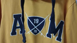 Sudadera con capucha AM 1976 mostaza 