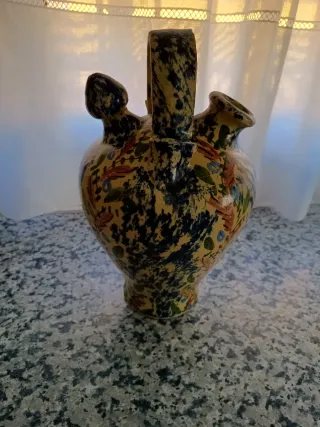 Búcaro colores pintado a mano