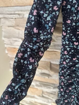 Vestido drapeado estampado floral talla S