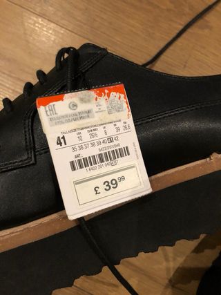 Zapatos Zara negros plataforma