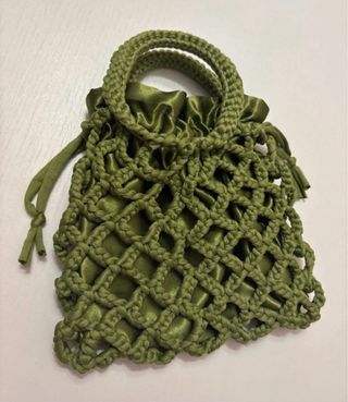 Borsa uncinetto verde