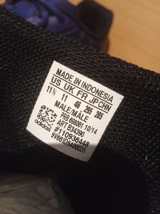 Zapatillas Adidas Fútbol Sala Gimnasio Talla 46