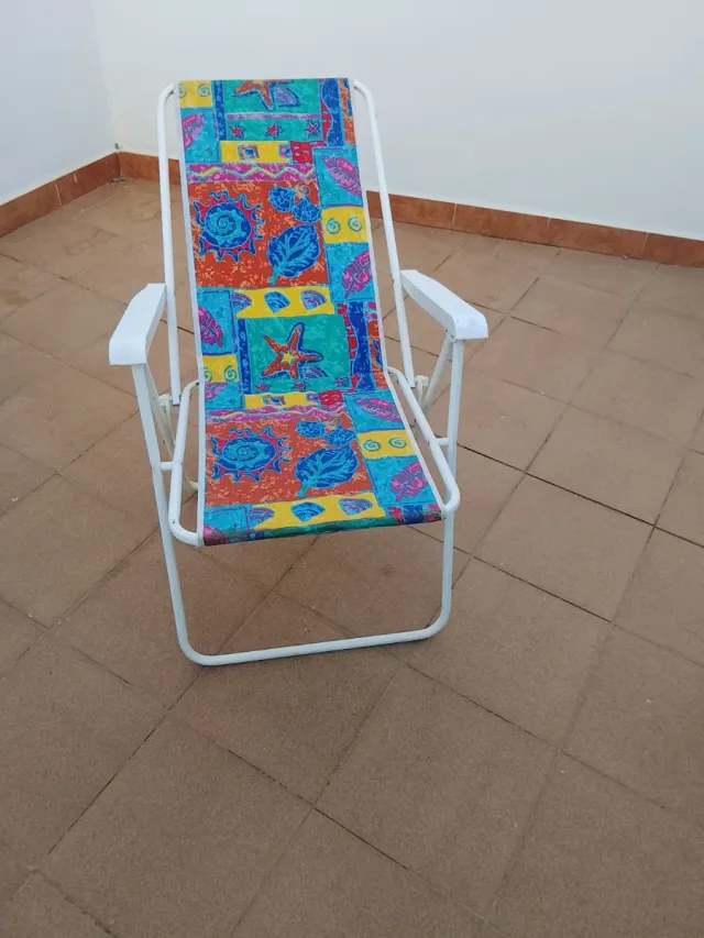 Silla de playa plegable multicolor
