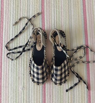 Alpargatas B&W cuadros Vichy Talla 36