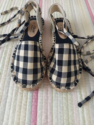 Alpargatas B&W cuadros Vichy Talla 36