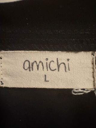 Blusa Negra Amichi Talla L Botones Dorados