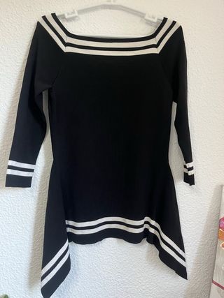 Jersey elegante negro con rayas blancas P&G M