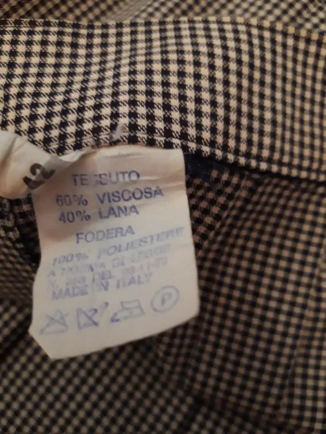 Gonna a quadri grigia e bianca