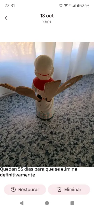 Figura Chef Cocina Cerámica y Madera