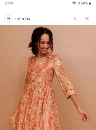 Vestido Naf Naf estampado flores corto