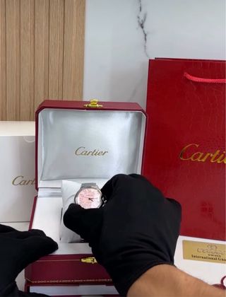 Reloj Cartier Rosa y Plateado