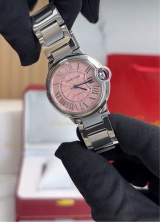 Reloj Cartier Rosa y Plateado
