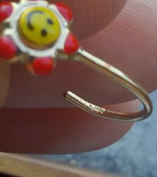 Orecchini oro giallo 750 con smiley