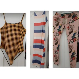 Body, legging y vestido multicolor (Shein y Zara)