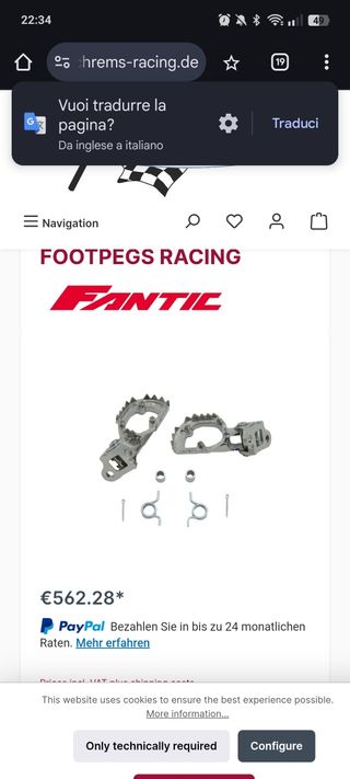 Pedane titanio Factory