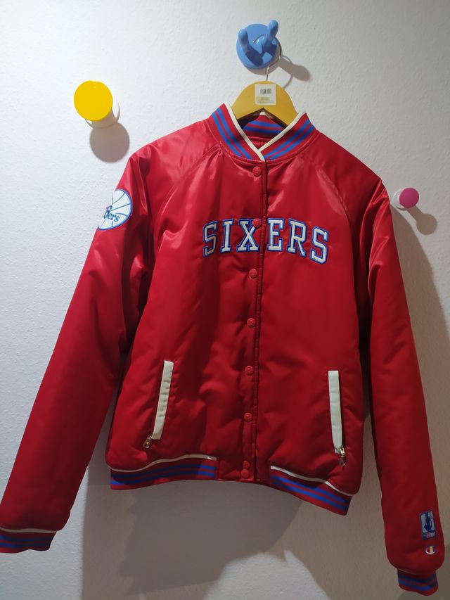 Chaqueta Beisbolera NBA Champion Sixers Roja