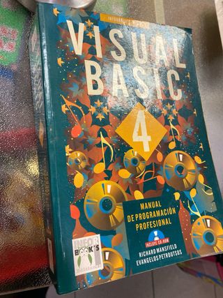 Lote siete libros Visual Basic 4 y CD