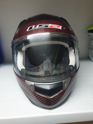 Casco Moto LS2 FF396 CT2 Carbono Rojo