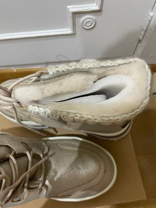 Botas Mou Apreski Beige y Dorado