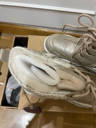 Botas Mou Apreski Beige y Dorado