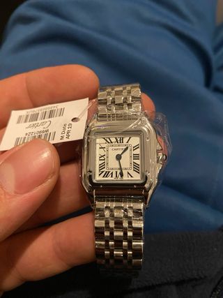 Reloj Cartier Plata y Blanco