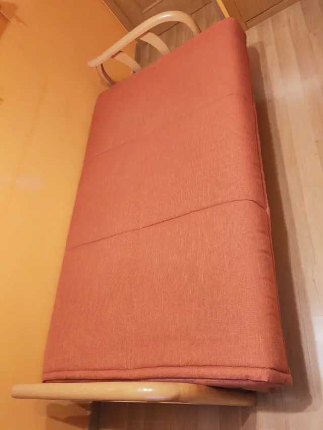 URGE VENTA: Sofá cama 3 plazas tela naranja