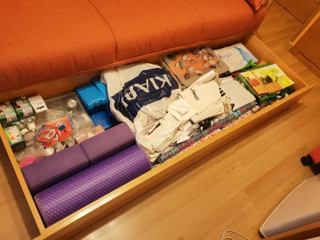 URGE VENTA: Sofá cama 3 plazas tela naranja