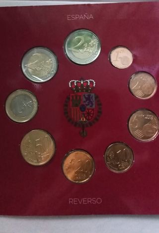 Cartera euros España 2015 con 2€ conmemorativa.