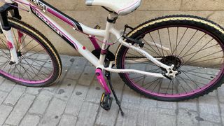 Bicicleta Wolfbike EVS Blanca y Rosa