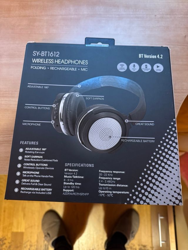 SY SY-BT1612 Auriculares Inalámbricos Bluetooth 4.