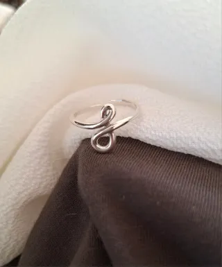 Anillo Plata Ley Diseño Infinito Ajustable