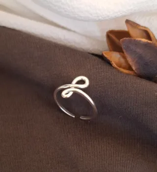 Anillo Plata Ley Diseño Infinito Ajustable