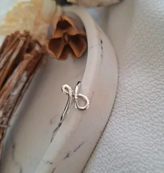 Anillo Plata Ley Diseño Infinito Ajustable