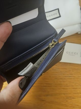 Portafoglio Gucci GG Marmont Denim Perla