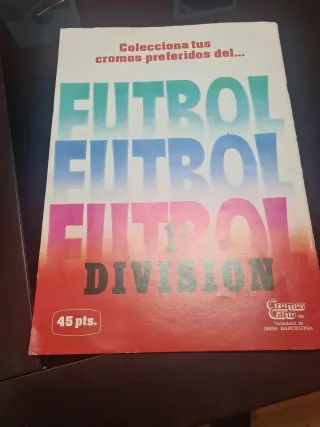 Álbum Fútbol Liga 85 - 1ª Divisió vacio
