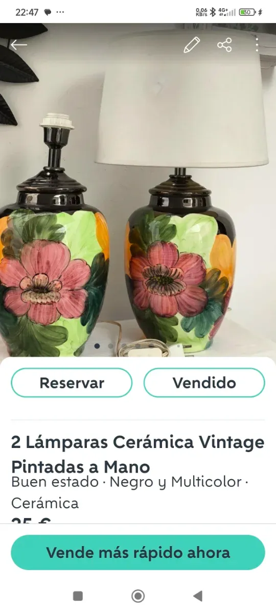Set di lampada a fungo, altro vaso in ceramica
