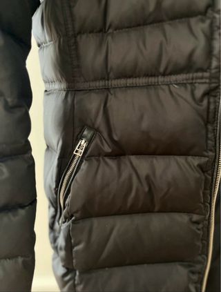 Abrigo Plumas Negro Massimo Dutti