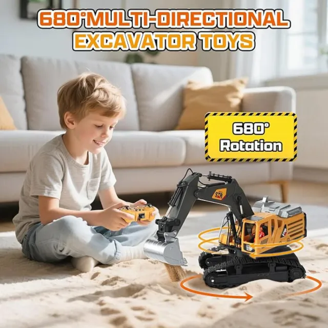 Excavadora teledirigida para niños