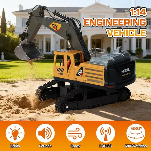 Excavadora teledirigida para niños