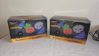 2 faretti LED Halloween con proiezione di figure