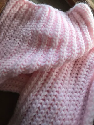 Sciarpa donna morbida rosa invernale