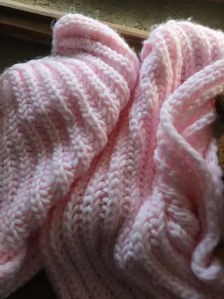 Sciarpa donna morbida rosa invernale